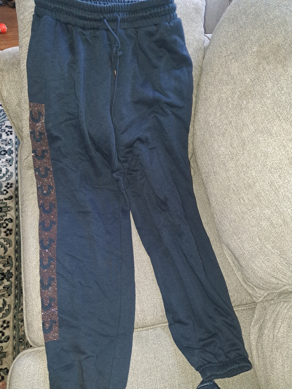 Jogger Sweatpants with Side Stud Detail